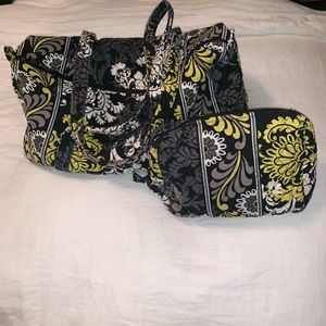 Vera Bradley small duffle and large cosmetic bag